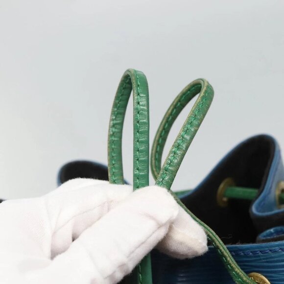 LOUIS VUITTON Epi Noe Shoulder Bag Bicolor Green Blue M44044 LV Auth BD1771 - Picture 9 of 16